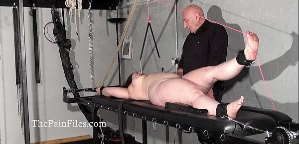  Rack tortured bbw in extreme bondage and crying slave girl Nimue in hardcore bds